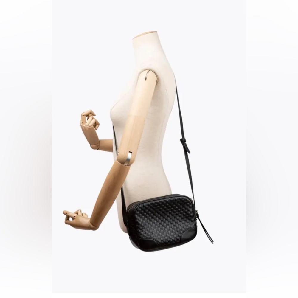 GUCCI Microshima GG Black Unisex Crossbody Bag 449413 BMJ1G 1000 ** - Picture 4 of 16